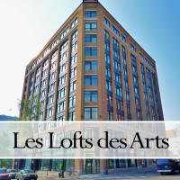 Condos for sale and for rent at the Lofts des Arts building in Downtown Montreal